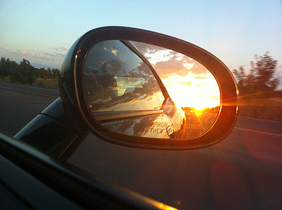 espelho retrovisor, espelho, carro, automóvel