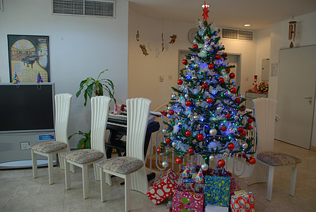 kambarys, Kalėdos, dekoro, interjeras, Kalėdos, Kalėdų eglutė
