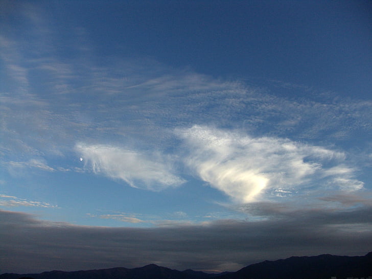 空, クラウド, 自然, ブルー, 風景