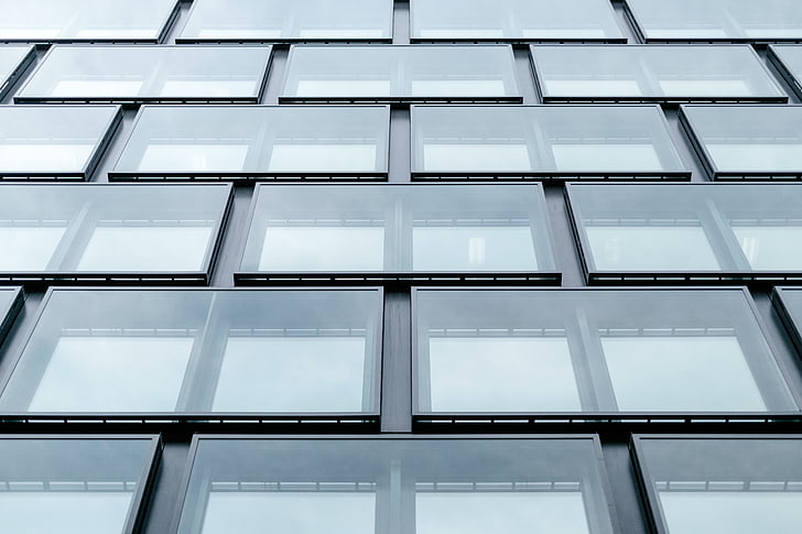 claire, verre, bâtiment, Windows, géométrie, fenêtre de, géométrique