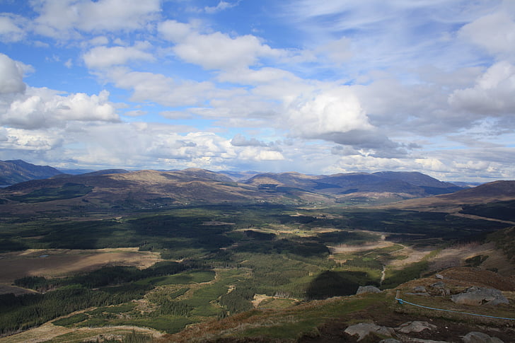 Шотландия, нагорье и острова, пейзаж, Природа, облака, Великобритания