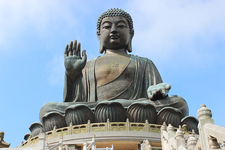 tian tan buddha, 브론즈, 홍콩, 동상, 아시아, 부처님, 불교