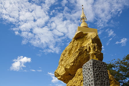 Templo de, viajes, historia, Buda, Lumphun, Tailandia, estatua de