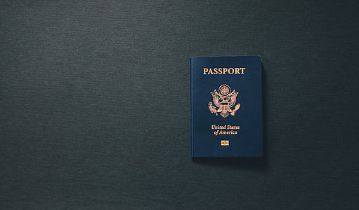 Passport, USA, medborgarskap, resor, tur, text, inga människor