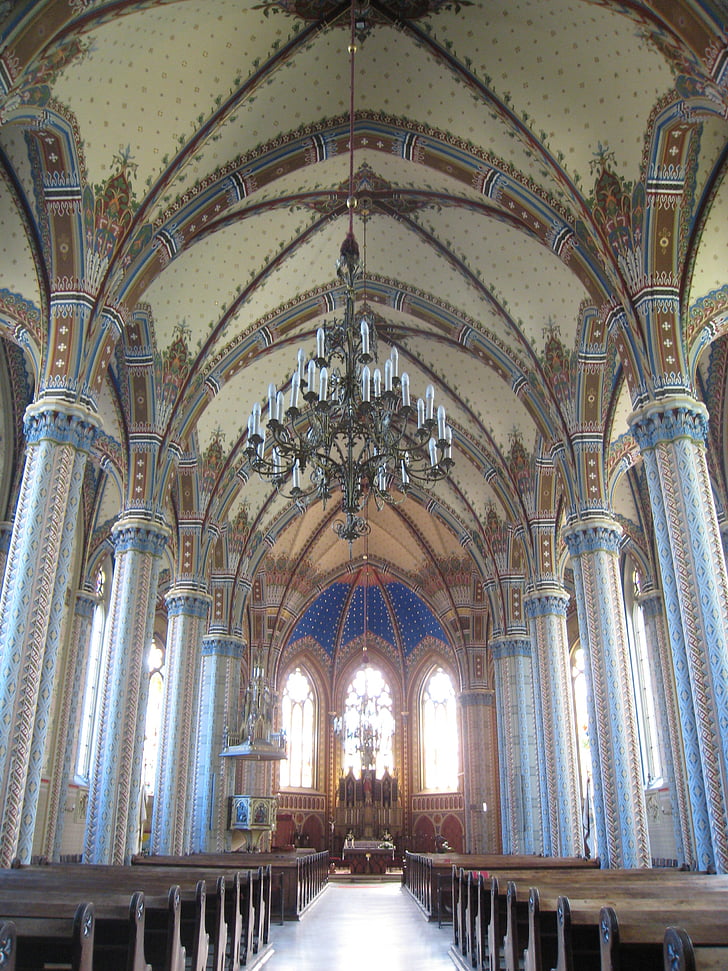Kőszeg, kirkko, Sacred heart church, arkkitehtuuri, katedraali, sisätiloissa, kristinusko