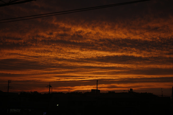 rich cloud, sunset, twilight