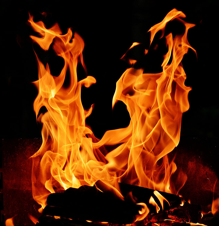 fuoco, fiamma, caldo, masterizzare, giallo, marchio, fuoco - fenomeno naturale
