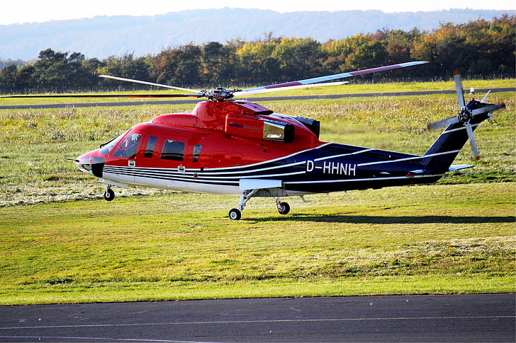 helikopter, repülőtér, repülés, légi közlekedés, menet közben, rotor, Kassel calden