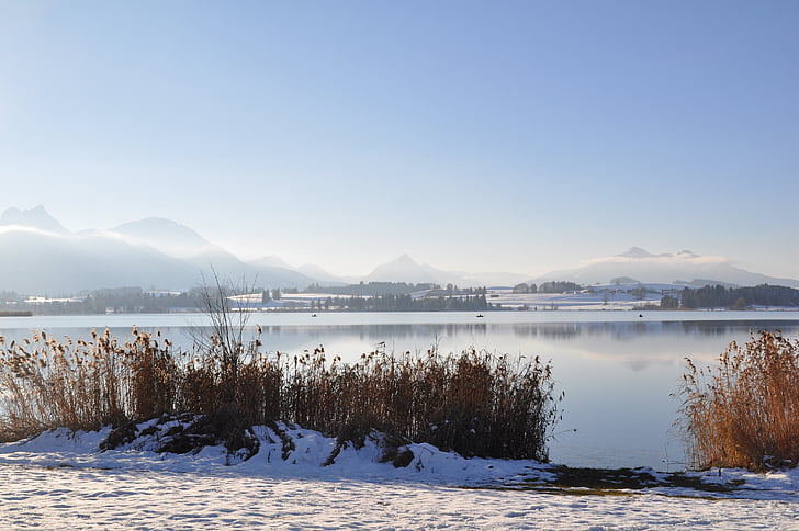 Allgäu, tó, téli