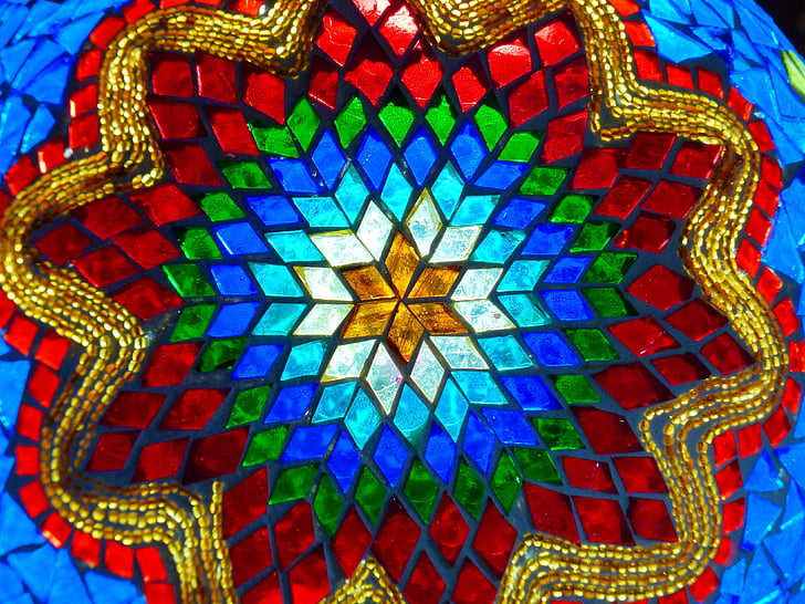 vidrio, colorido, mosaico de vidrio, Color, Gaudy, mosaico de, brillante