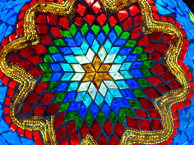 vidrio, colorido, mosaico de vidrio, Color, Gaudy, mosaico de, brillante