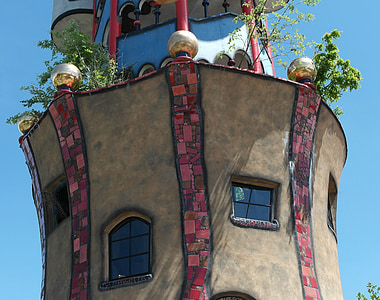 Abensberg, tornet, kuchlbauer, Hundertwasser, byggnad, Bayern