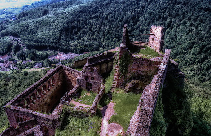 Castillo, ruina, edad media, Castillo de los caballeros, Fortaleza, Burgruine, albañilería