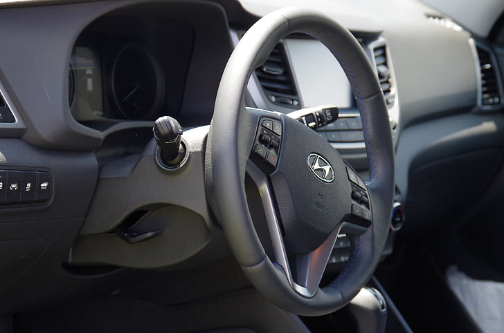 car, steering wheel, interior
