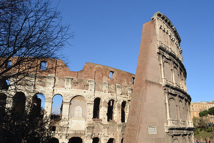 Colosseum, Rome, Italië, muur