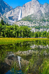 Йосемити, Водопад, Парк, Калифорния, национальные, Природа, путешествия