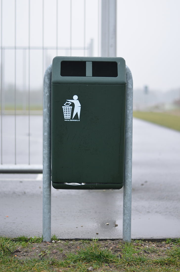 recycle bin, green, industrial