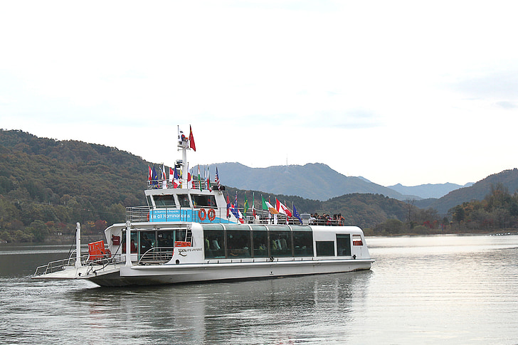 ferry de río, barco, transporte, Río, por vía navegable, ferry, agua