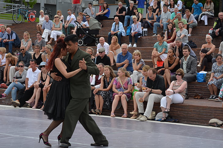 Hamburgo, tango argentino, Festival, danza, baile de pareja, hacia fuera, luz natural