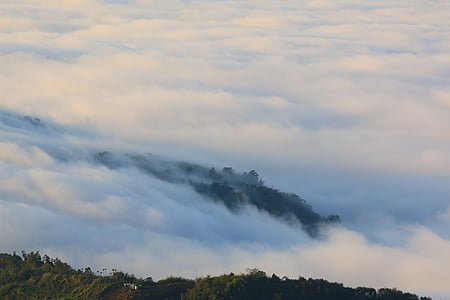 ett efternamn, moln, Sky, dimmigt road, tidigt på morgonen, naturen, Mountain