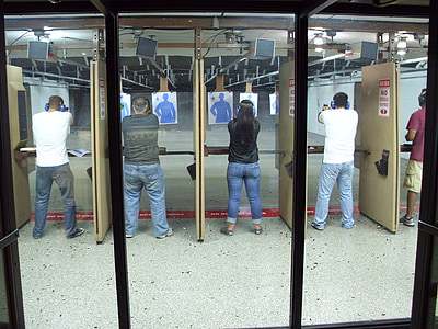 gun, range, shooters, male, target, shooting, training