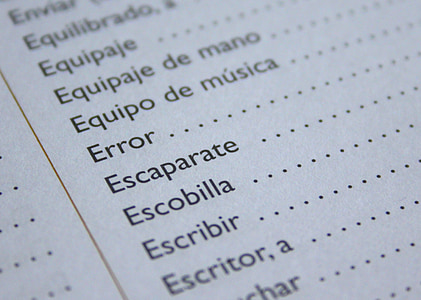 Spanska, språk, fel, Lär dig, talar, lärare, lingvist