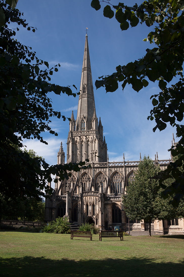 kirkko, Pyhä maria, Redcliffe, Bristol, Englanti, tracery, Gothic