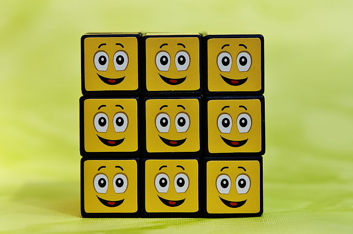 Cube, Smilies, lustig, Gefühle, Emoticon, Stimmung, Emotion
