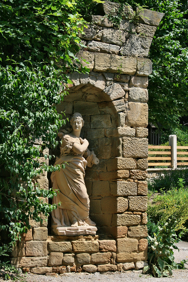 statue de, maçonnerie, plante, jardin, architecture, célèbre place, sculpture