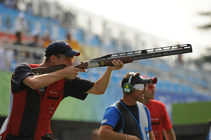 shooter, shooting, gun, rifle, trap, olympics, competition