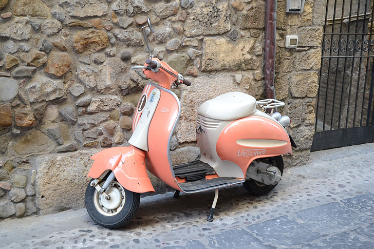 Vespa, Italija, italijanščina, motorna, moped, Vintage, retro