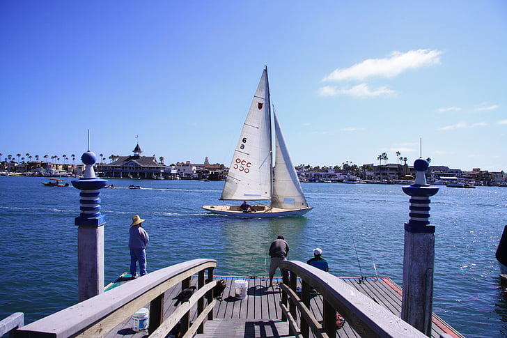 Balboa, a sziget balboa, sziget, Yacht, California, Egyesült Államok, Amerikai