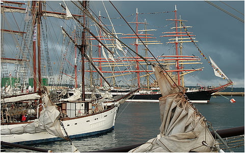 vaixell, Brest 2012, Brest, Portuària, Marina