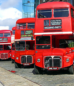 Buss, transport, fordon, turnera bussar, röd, transport, resor