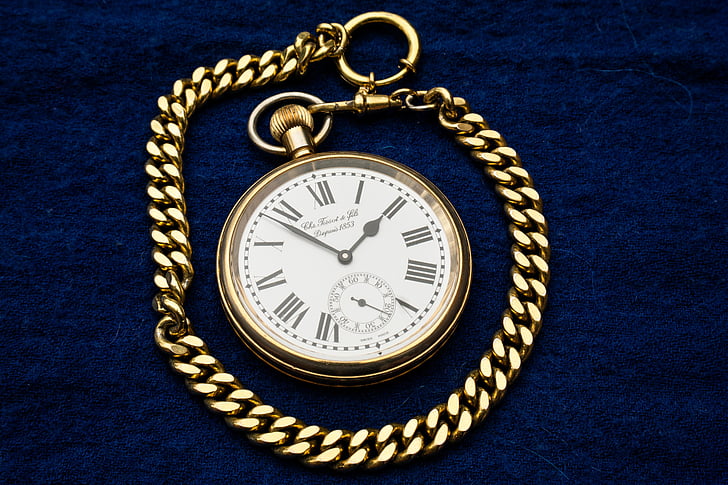 rellotge, or, valuós, temps, punter, mobles, nostàlgia