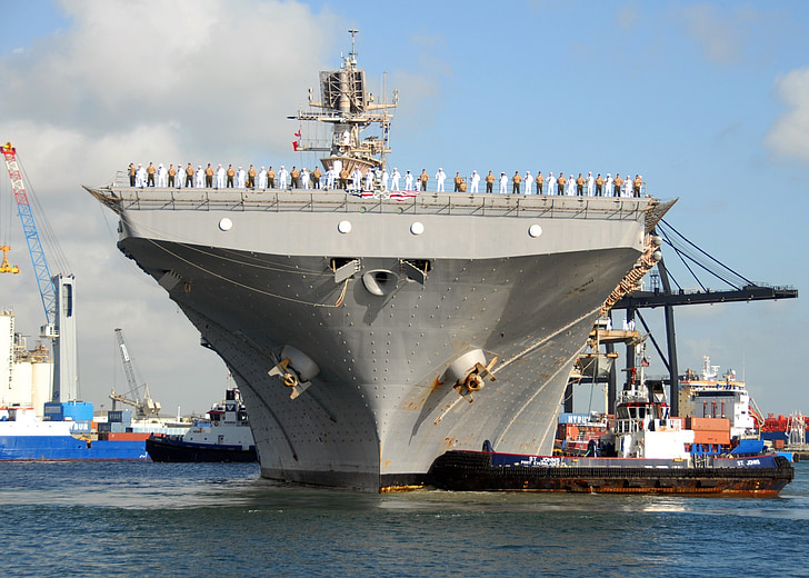 nave, porta-aviões, Porto, barcos do reboque, Porto, Nós da Marinha, USS ronald reagan