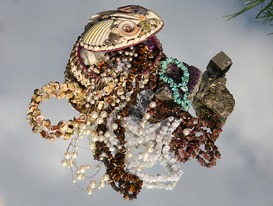 tesouro, pedras preciosas, caixa, baú do tesouro, marítima, decoração, joias