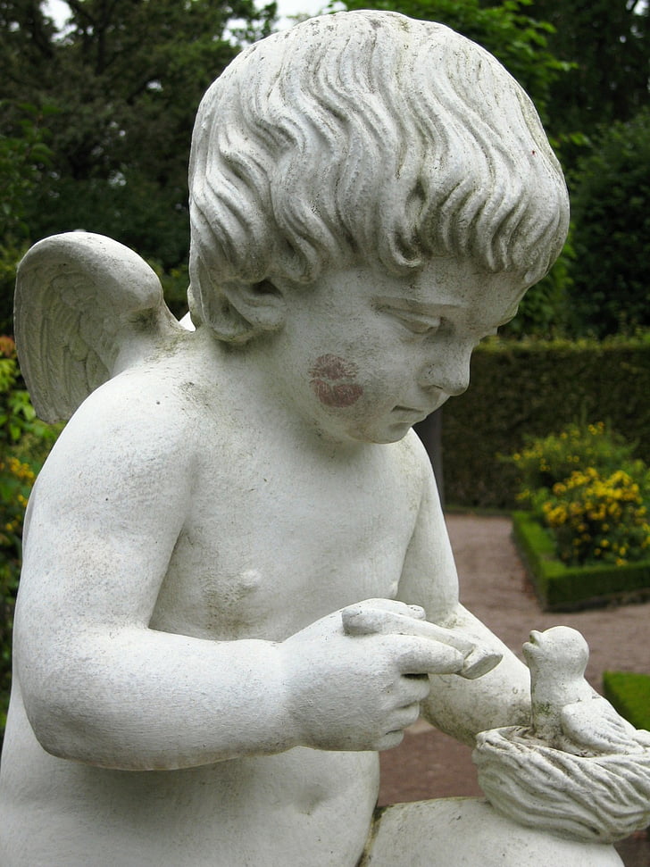 Angelo, Figura, scultura, viso