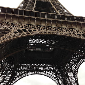 Parijs, Frankrijk, staal, Gustave eiffel, het platform, Eiffeltoren, Parijs - Frankrijk