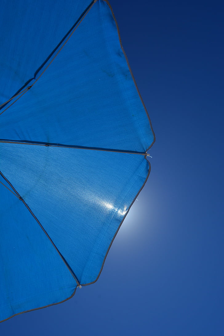 parasol, été, Sky, parapluie, bleu, Couleur, Dim