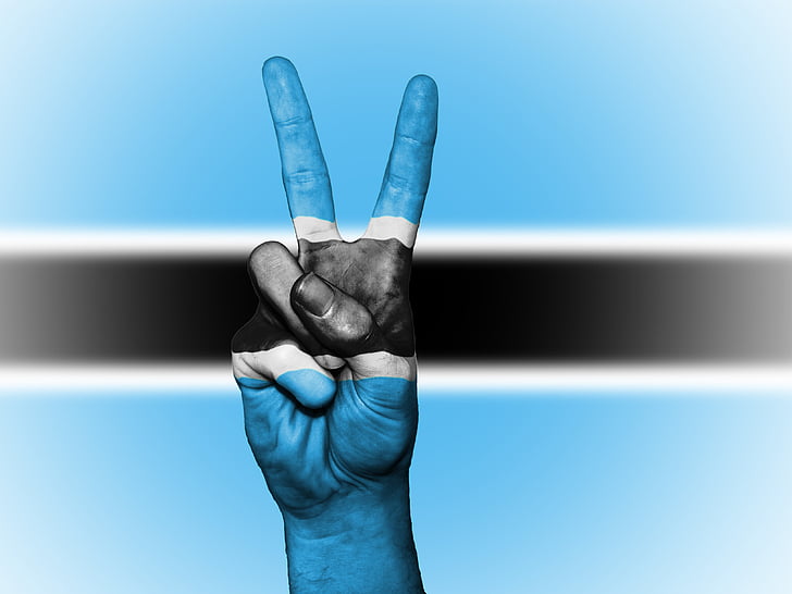 Botswana, vlag, vrede, achtergrond, banner, kleuren, land