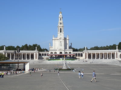 Sanctuary, Portugali, Fatima, arkkitehtuuri, kuuluisa place, kirkko, ihmiset