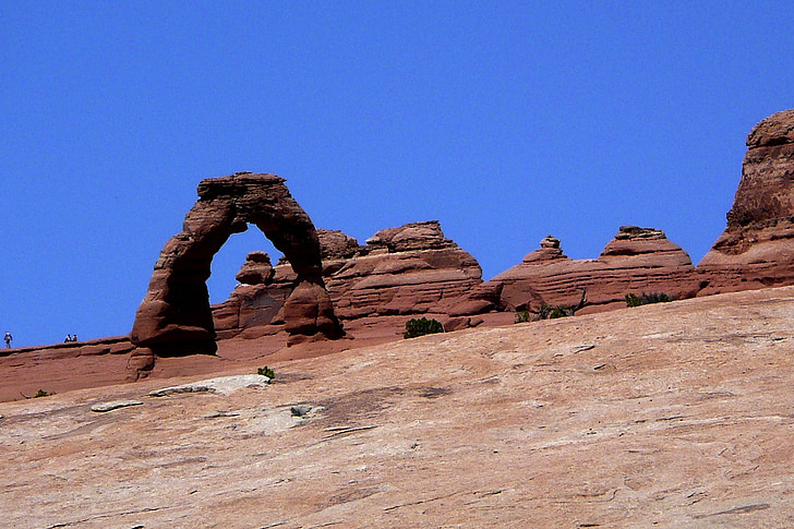 halus arch, Taman Nasional Arches, Utah, Amerika Serikat, merah, batu, erosi