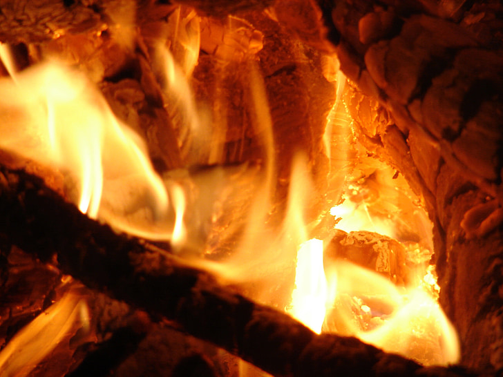 foc, resplendor, càlid, tardor, tardor, calor, calenta