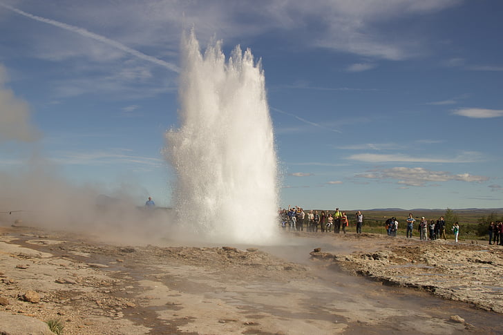 Islanda, geyser, molla calda, acqua, blu