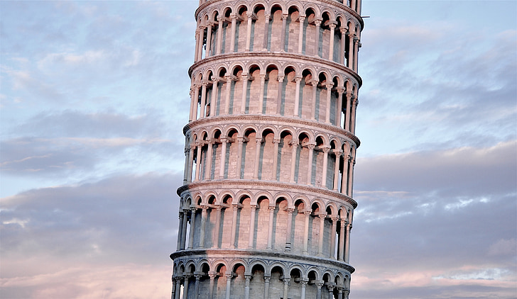 tieksme tornis, Pisa, Itālija, orientieris, slavens, Eiropa, tūrisms