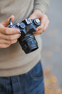 appareil photo, photographe, caméra analogique, reflex numérique, Zenit