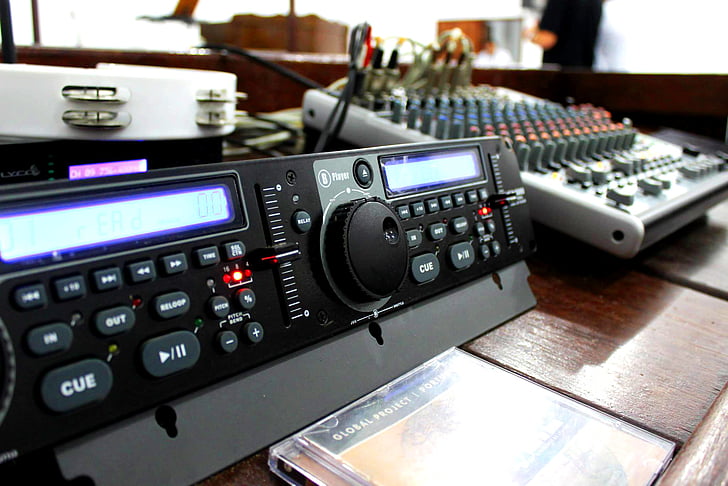 audio, mixage amplifiée, studio de musique, équipement audio, boutons, son, musique