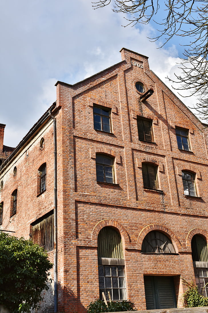 fasad, batu bata, hauswand, dinding bata, secara historis, Jerman, bangunan