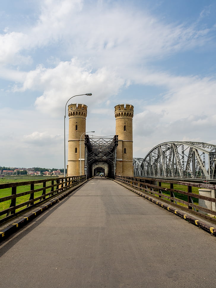 Tczew, Bridge, muistomerkki, arkkitehtuuri, kuuluisa place, Bridge - mies rakennelman